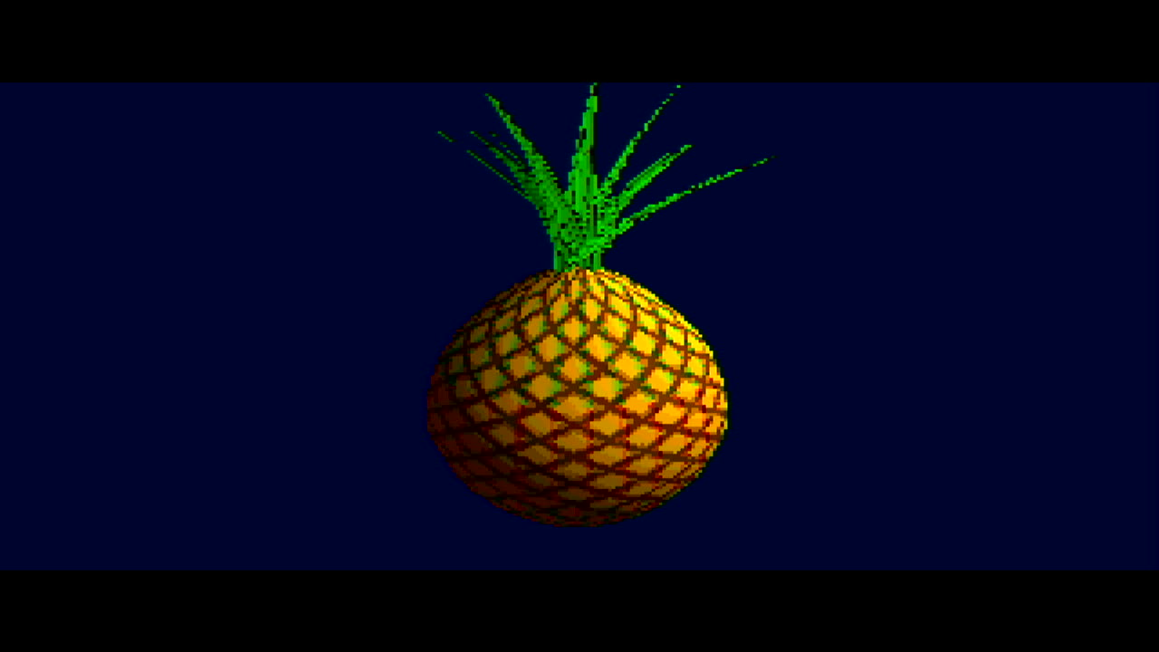Lit pineapple on silicon