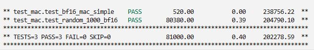 Passing MAC test suite