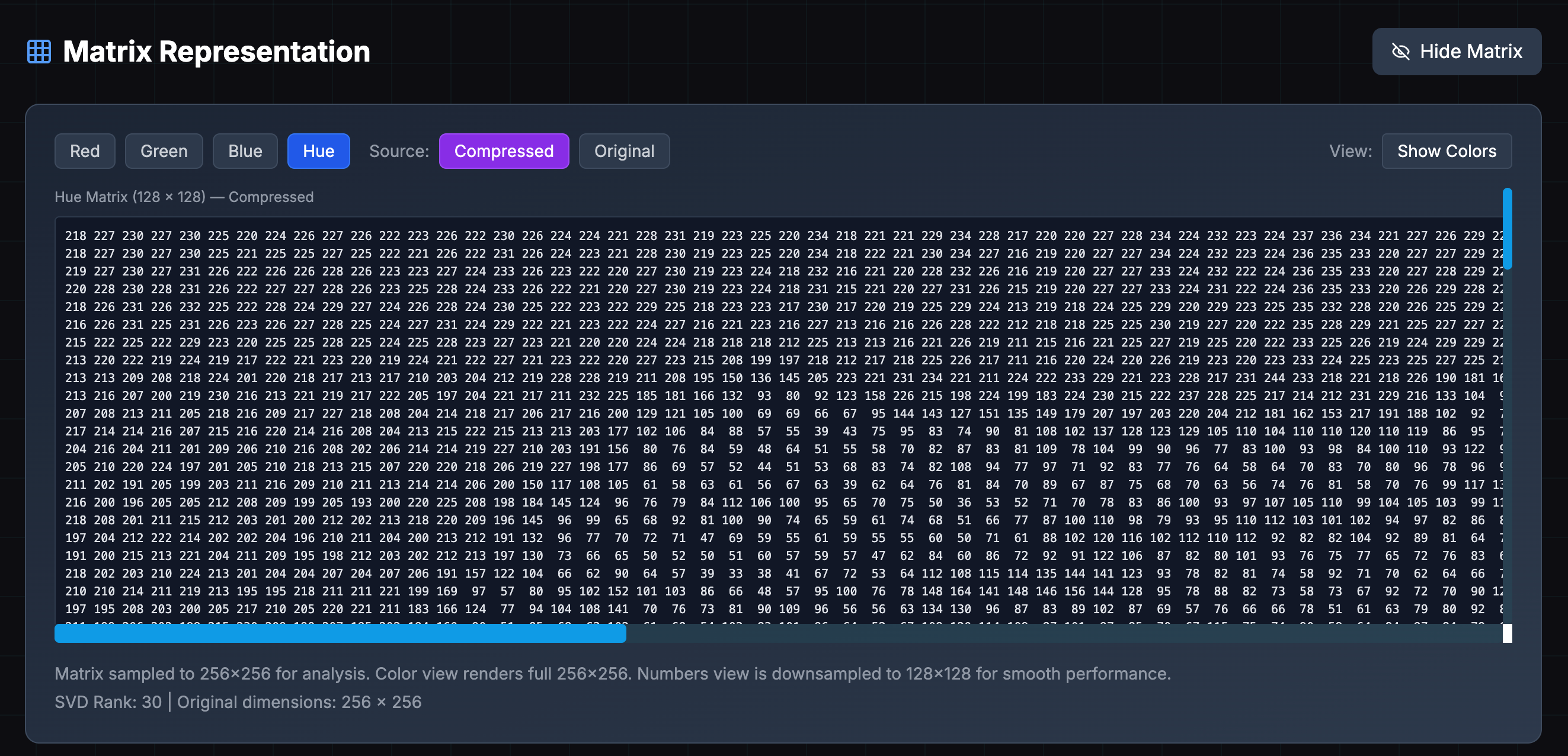 Matrix Visualization